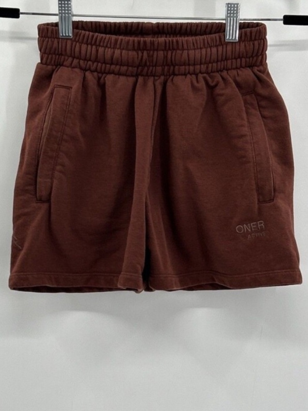 Oner Active Women Brown High Waisted Sweat Shorts Size XS Loungewear